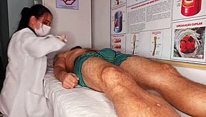 Got hard right in front of the kinky nurse