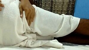 i accidentally moaned so loud while my husband friend fucked me in doggystyle in the hotel, cheating with that indian milf group