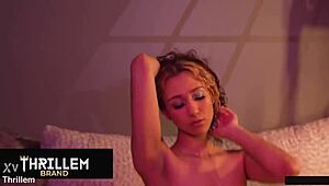 cici jaz explores softcore solo moments with gentle touches