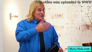 Busty Teen Masseuse Uses Nuru Gel for Naked Body Rub. Evan Stone and Bella Rolland Shine!