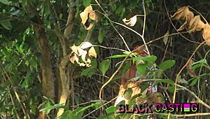 Lucky farmer nails petite tiny teen to outdoor orgasm rush