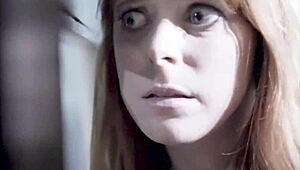 this redhead lesbian flick gets wild with shaved babes hitting orgasm in a full storyline movie