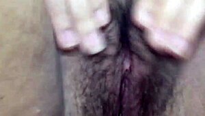 asian babe masturbates her tight pussy after work