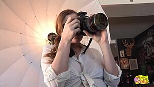 Hey girls, let’s turn this photo shoot into a wet pussy masturbation session!