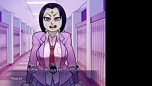 Raven schoolgirl gets her big ass destroyed by monster cock in anal sex