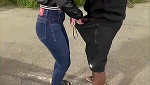 Watch my wife fuck another guy in public in front of me.