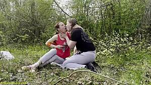 Very First Public Anal Adventure with My Skinny Girlfriend Outdoors