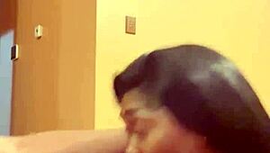 Hot and creamy action unfolds in the living room with ebony star.