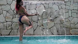 Sensual Dancing and Showing Off in Public Nature Spot