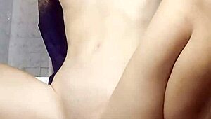 Double Stuffed! Fantasy Dildo Pleases Skinny Young 18+ Slut