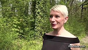 Yo, picked up this hot MILF in woods for a wild ride! 😜