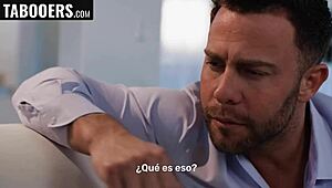 stepdaughter drools over stepdaddy’s cock with wet spit