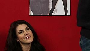 brunette girl next door in stockings for high definition