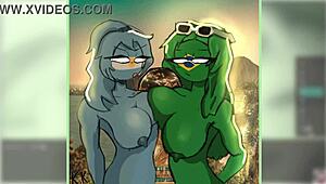 Countryhumans con Cheelai siendo follada de fondo en escena intensa