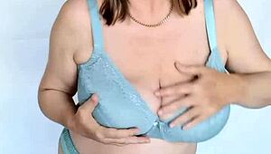 OMG, this busty mature milf in stockings and heels just keeps the sexy story going forever!