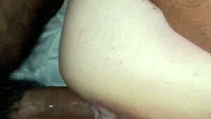 how deep is that big black cock going in bae making her squirt?