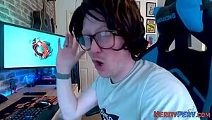 a shy newbie got her first taste from a leeds nerd in a wild session.