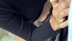 Risky public flashing and sex with my favorite TikTok influencer - POV amateur teen 18+ sex!