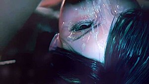 brunette with killer tits handled a massive cum load like a champ.