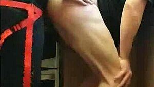 pegging my boyfriend's ass in public places for atm