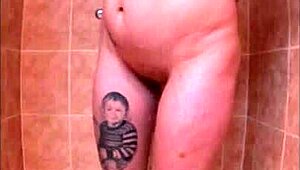 Amateur Wife Squirt In Shower With Pierced Nipples Close-Up