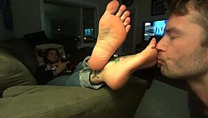 perfect feet worshipped with licking and sucking