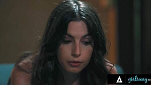 Girlsway gorgeous Chanel Camryn roughly fingers and licks Scarlett Alexis on piano