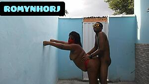 Want to see me fuck her rough in the backyard? Cumshot included!