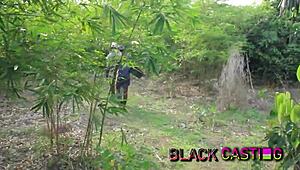 desi melanie, a teen 18+, gets wild with outdoor sex at palmfruit farm in africa