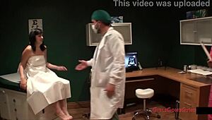 OMG Tina Lee Comet so shy at gyno exam with Doctor Tampa & Nurse Angel Rose! 😳