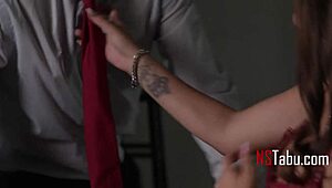 The chubby hotwife enjoys being shared in this cuckold setup.