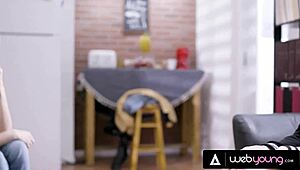 Hey, watch conflicted teen Kristen Scott explore lesbian desires with blonde Kenna James.