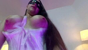 Cheating stepbrother's wife says, 'ride me like a true Latina whore' in homemade sex.