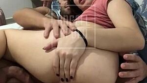 I’m so turned on watching my naughty girlfriend masturbate and fuck until I finish