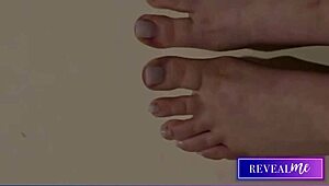 Milf indulges in FOOT FETISH fantasy with sexy soles and toe-sucking.