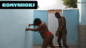 Want to see me fuck her rough in the backyard? Cumshot included!