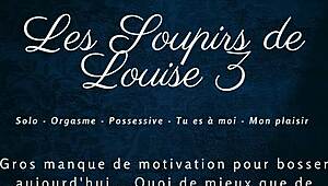 louise sighs in french solo audio session