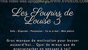 louise sighs in french solo audio session