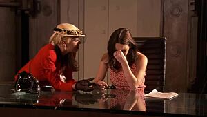 Penny Flame, sexy teen, gets fucked hard on stairs in heels.