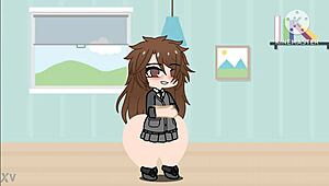 Young Big-Ass Girl Dancing Wild in Gacha Club Hentai Scene at Night Club