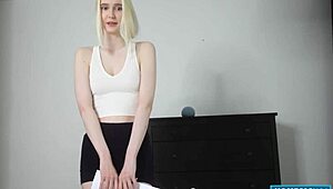 omg, shy blonde shina ryen rides boss's big cock so sorry!! 😳