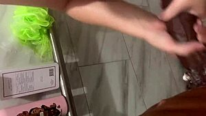 Stepbrother convinces stepsisters to try anal in shower with huge dick