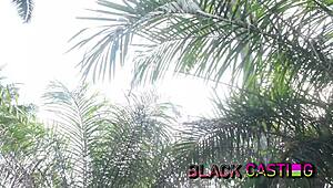 desi melanie, a teen 18+, gets wild with outdoor sex at palmfruit farm in africa