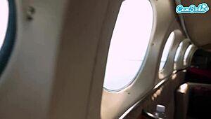 mile high club - horny latina rides hard on private plane