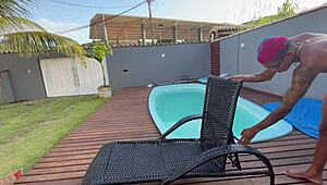 Petite 18+ maid in thong couldn't resist slipping it in without condom 😏