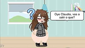 Young Big-Ass Girl Dancing Wild in Gacha Club Hentai Scene at Night Club