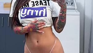 Hey, see this big-titty Latina hit a wild orgasm before work! 🔥