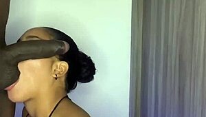 she sucks a big black cock eagerly