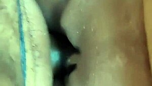 Suni shows off her clean shaved big pussy.