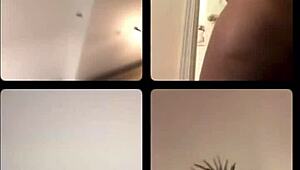 Amateur big tits babe rides monster cock on IG live